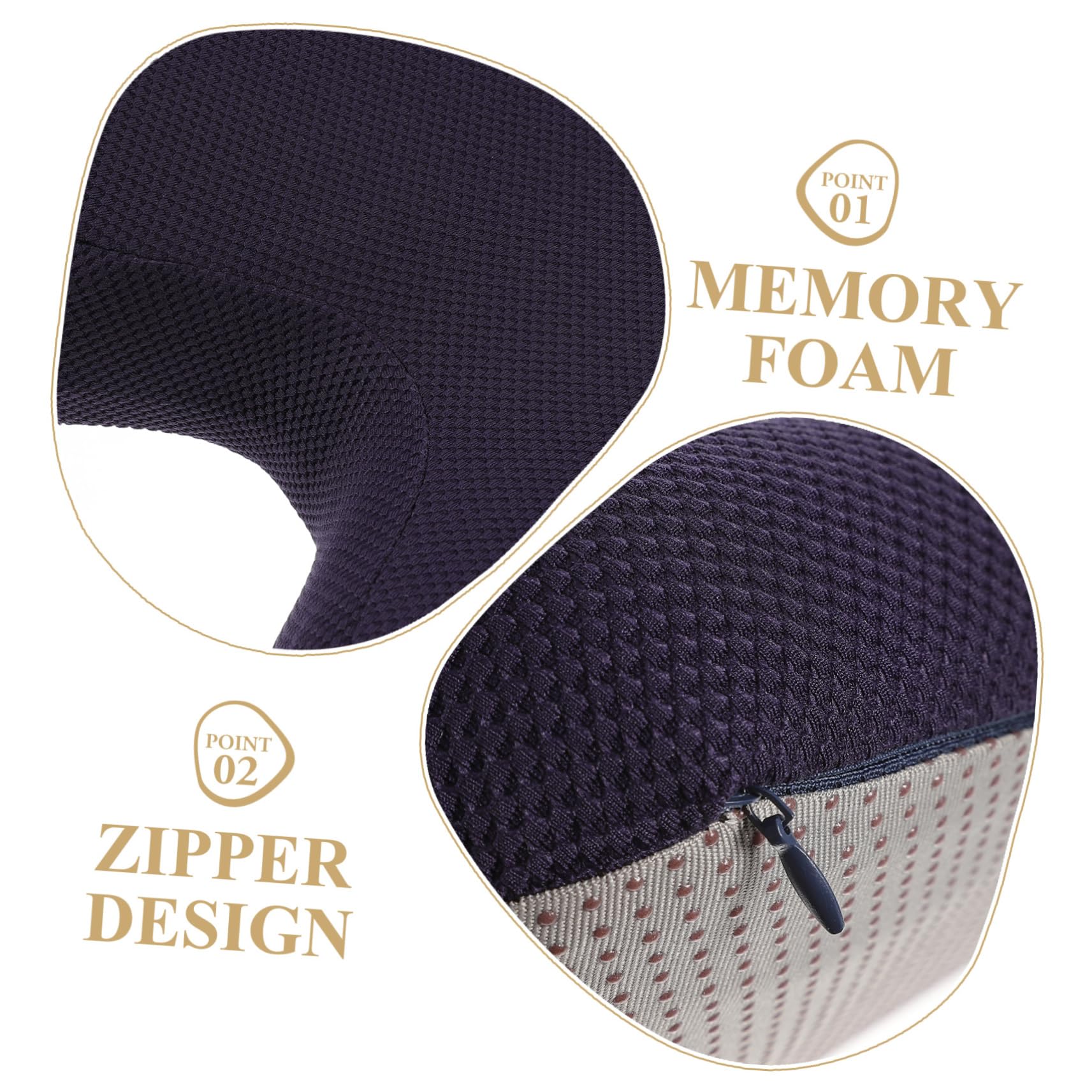 Coussin Bleu à Soulagement en Mousse Mémoire de Forme Confort, Soutien, du Coccyx et Voiture et Fauteuil Roulant