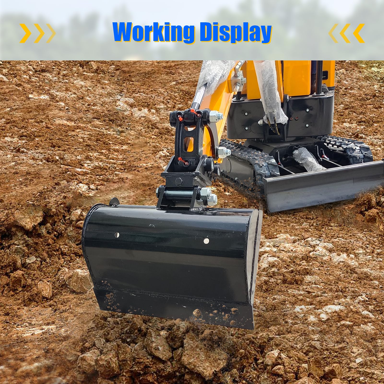 Planierlöffel 500 mm für Minibagger 0,8–1,8 t, zahnlos | Aufnahme 90 mm, Achsabstand 90 mm, Bohrung Ø25 mm, 2 Bolzen mit Muttern, Manganstahl, für Sand Kies Grabenräumung