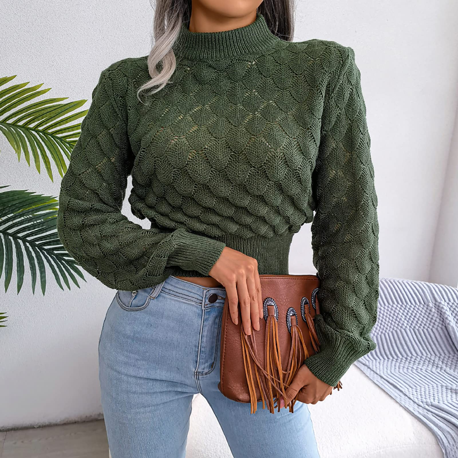Damski sweter z okrągłym dekoltem sweter z długim rękawem bluza na co dzień sweter oversize jednolity kolor dzianinowy sweter topy