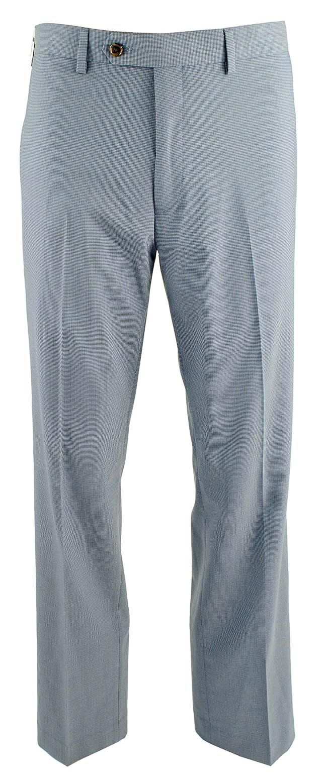 Ralph Slim Fit Flat Front Dress Pants-B-38Wx29L Blue