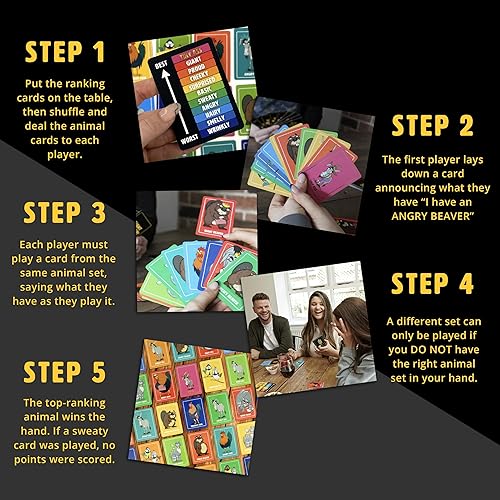 Miniatura 4 de Ginger Fox Giant Beaver Tiny Ass - Juego de cartas de fiesta para adultos, Top Trump tus oponentes para la victoria, It's Dam Funny, animales y