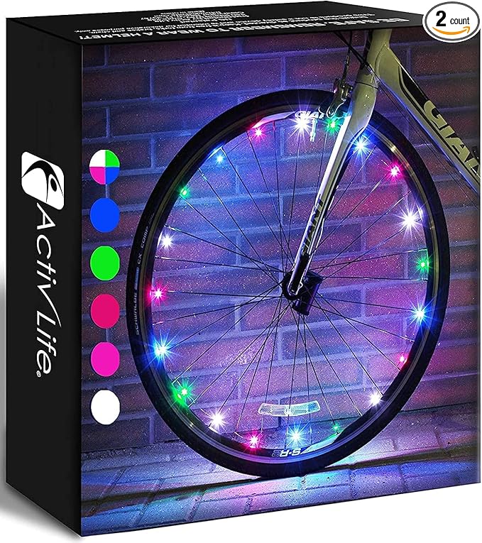 2-Tire Pack LED Bike Wheel Lights