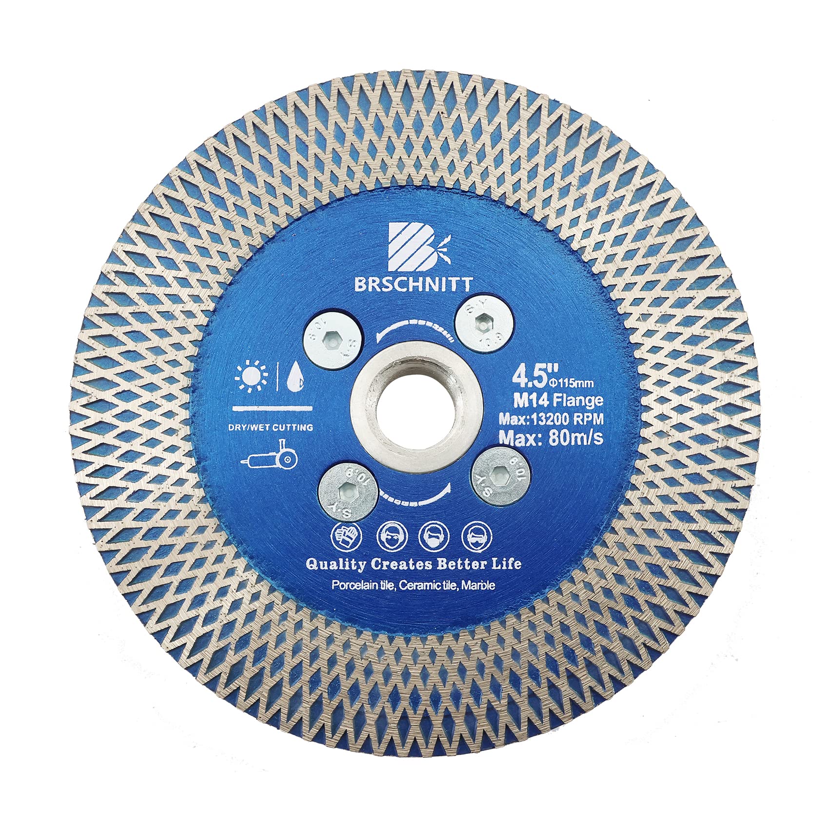 Disco Diamante Azulejos 115mm - Disco de Corte Doble Lado para Corte y Molienda con M14 Brida para Porcelánico Cerámica Mármol Granito Piedra Artificial para Amoladora Angular