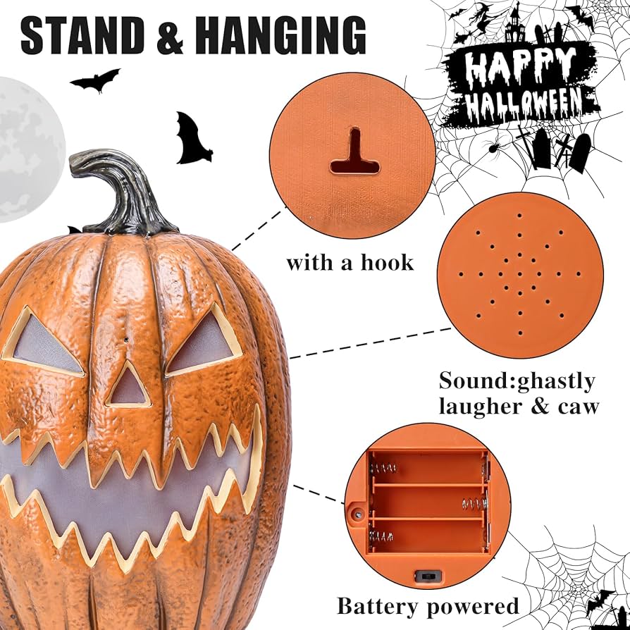 Amazon.co.jp: MUMTOP ハロウィンパンプキンランタン、ライト