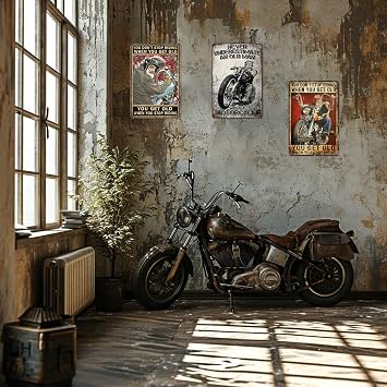 Motorcycle Signs Motorcycle Gifts For Men Metal Motorcycle Art Wall Decor Never Underestimate An Old Man With A Motorcycle Tin Sign Retro Motorcycle Poster Man Cave Motorcycle Metal Tin Sign 8x12 Inch