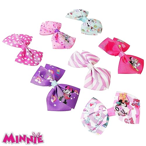 Miniatura 2 de LUV HER Disney Minnie Mouse - Juego de accesorios para el cabello, 7 lazos de 4 pulgadas, pinzas de cocodrilo, a partir de 3 años