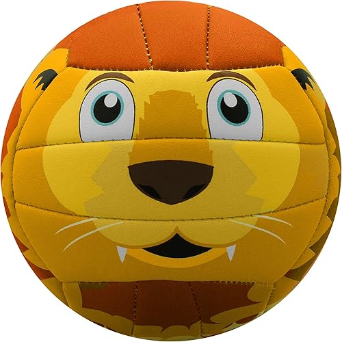 Miniatura 2 de Molten Mini voleibol amarillomarrón, cosido a máquina, 5 12 pulgadas