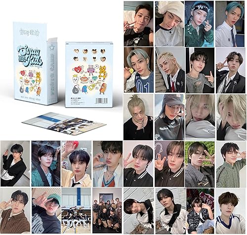 Miniatura 5 de Stray Kids - Tarjeta de fotos láser para niños, 50 unidades, tarjetas láser para niños callejeros, tarjetas de Kpop Straykids Rock StrayKids,