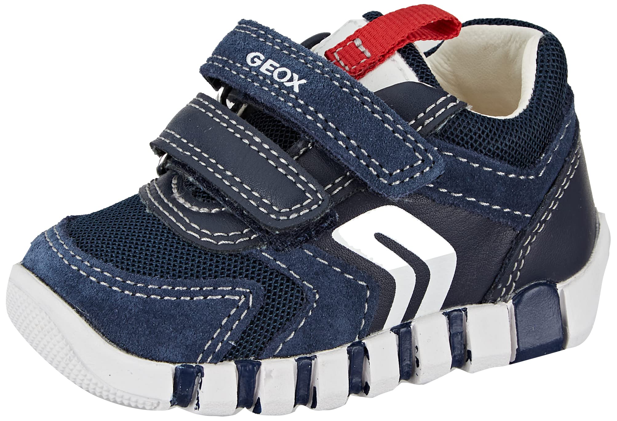 Geox B Iupidoo Boy, Shoes for First Steps Baby-Kids, Navy White, 22 EU