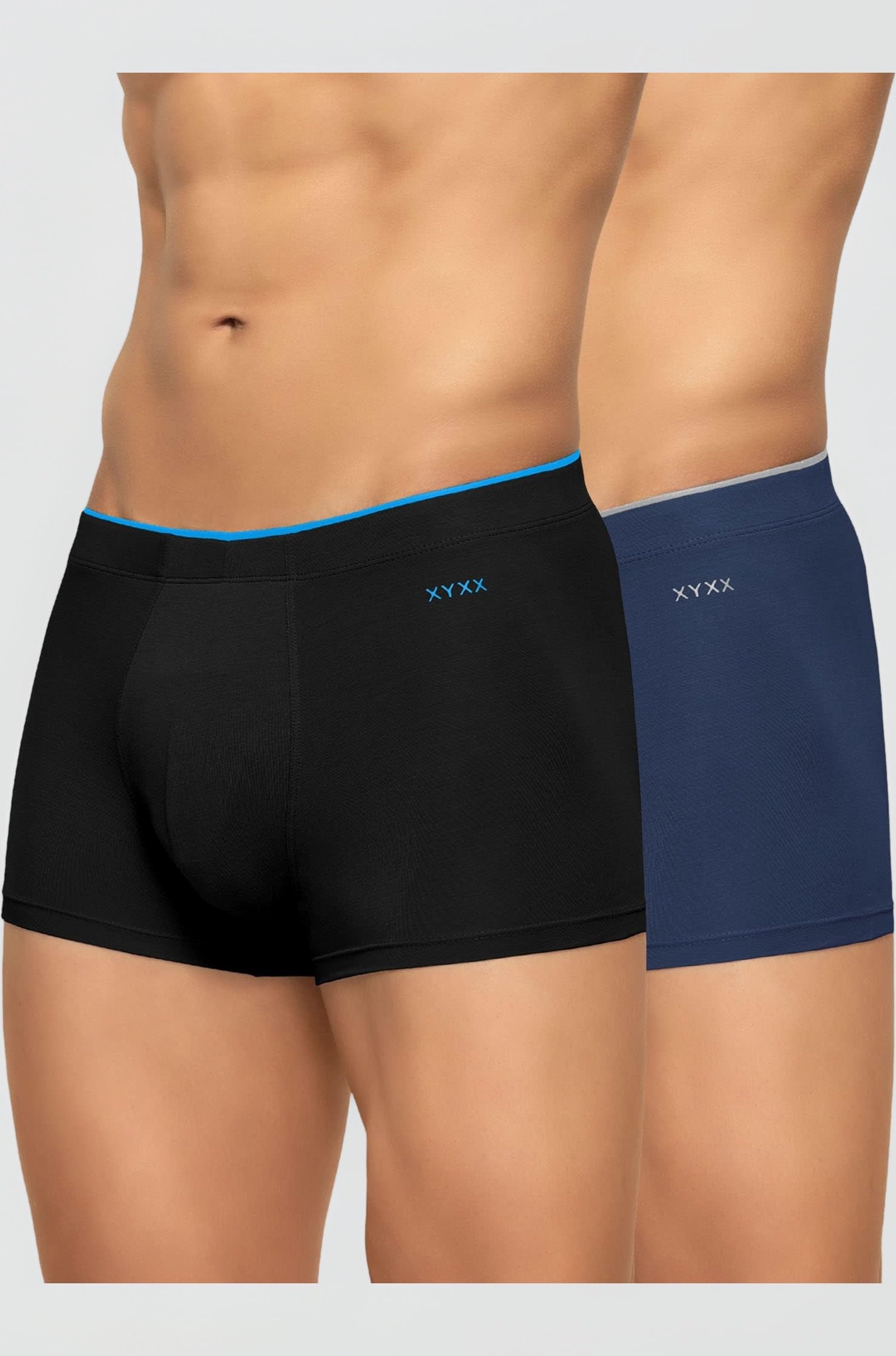 Men's Uno Micromodal Solid Antimicrobial Trunks | Underwear for Men (Pack of 2)