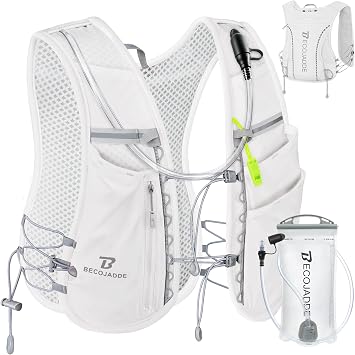 BECOJADDE 5L Running Vest for Women, Hydration Backpack Lightweight & Breathable for Trail Running, Marathon, Hiking, Cycling