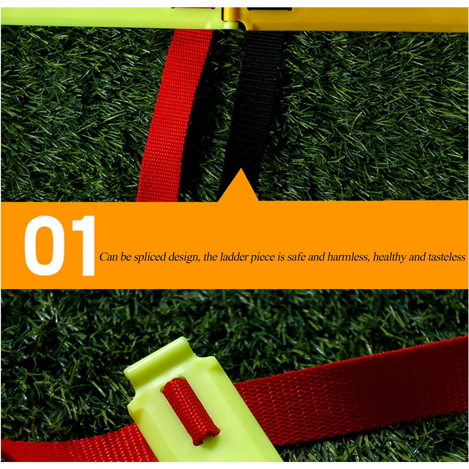 Scala di agilità Scala di Salto della Formazione della Flessibilità del Calcio, Scala della velocità di Agilità, Kit di Allenatore di Esercizio, per Rugby, Boxe, Lacrosse Tennis(Size:5M)