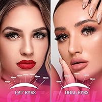 Vista 6 de PRO LASHBEAUTY Pestañas Individuales Estilo 3D 10-18mix Pestañas en Racimo 100D 200D Rizo D Pestañas Wispy Pestañas DIY en Casa