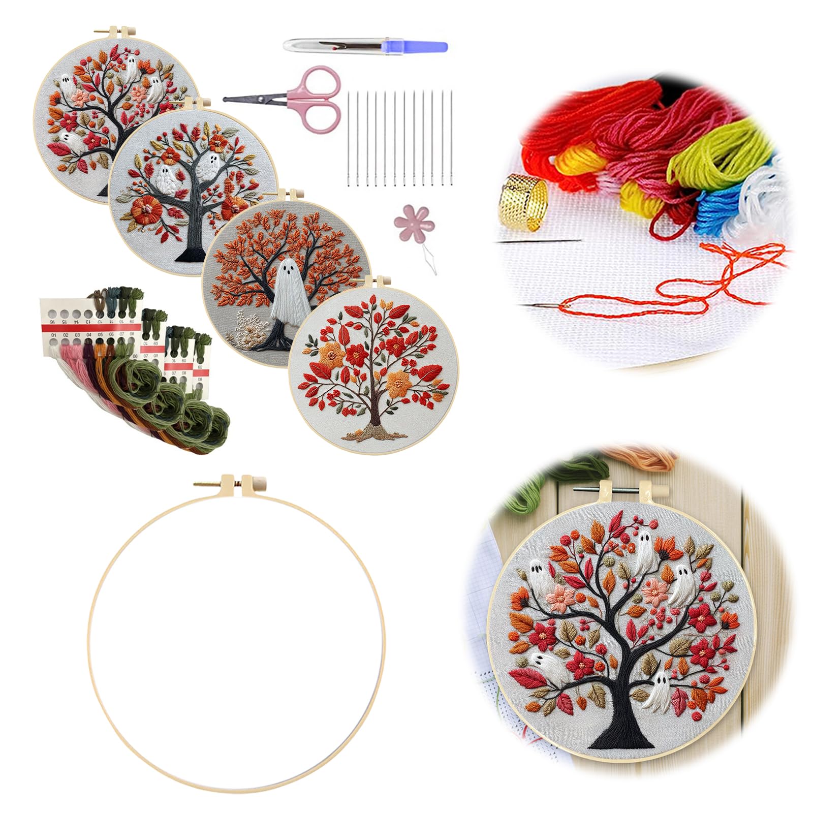 Embroidery Starter Kit 4-Pack – Halloween Patterns