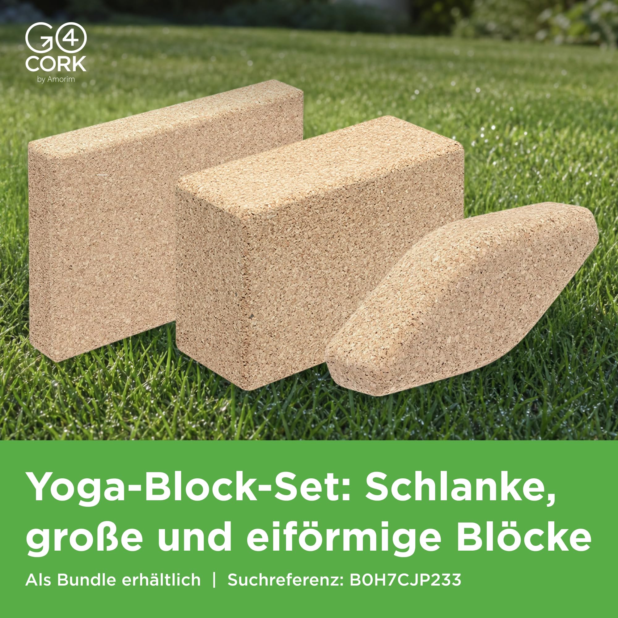 Go4Cork Cork Yoga Block for Yoga, Pilates & Meditation | Non-Slip, Hypoallergenic, Sustainable, Non-Toxic Yoga Block
