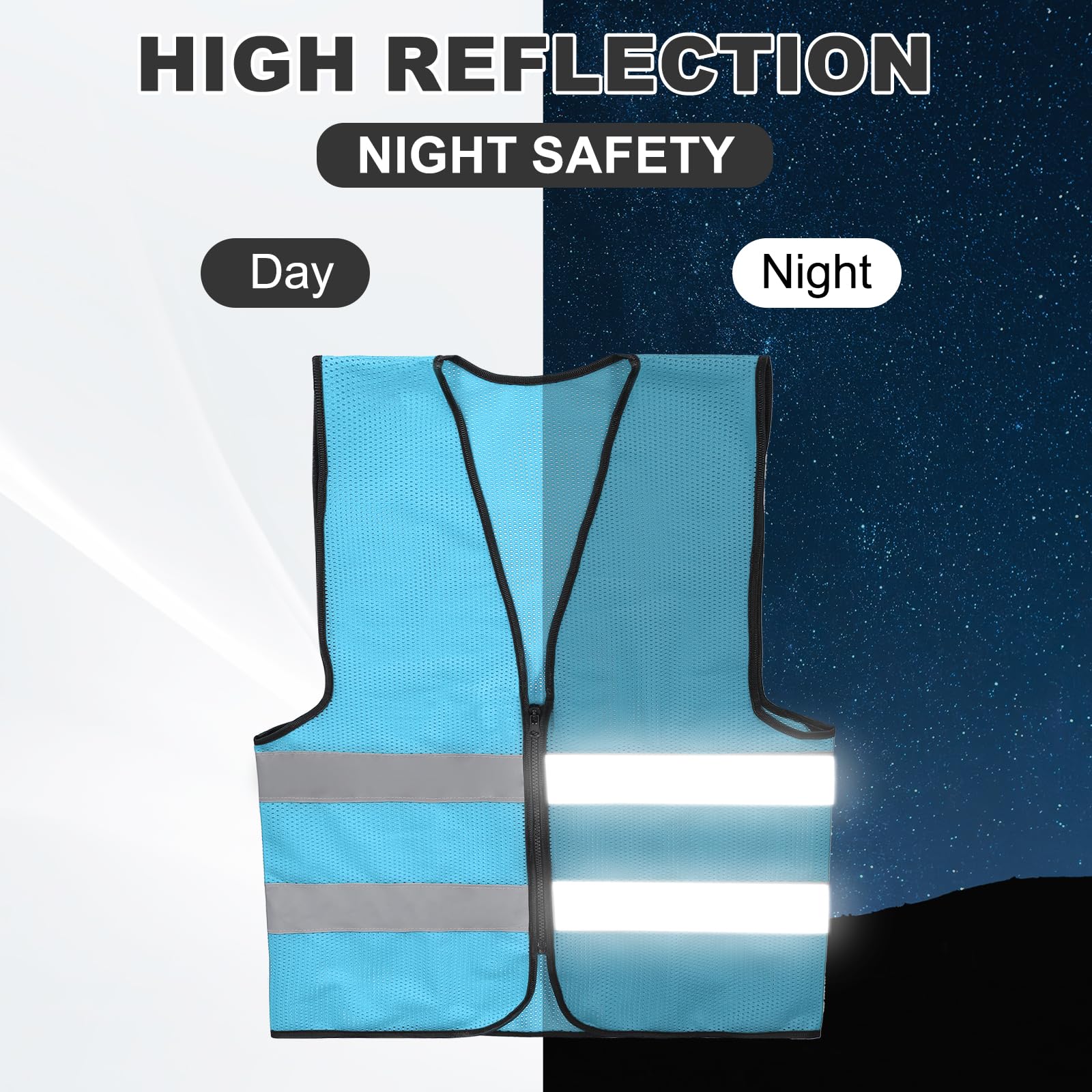 PATIKIL High Visibility Reflective Mesh Safety Vest - Image 4
