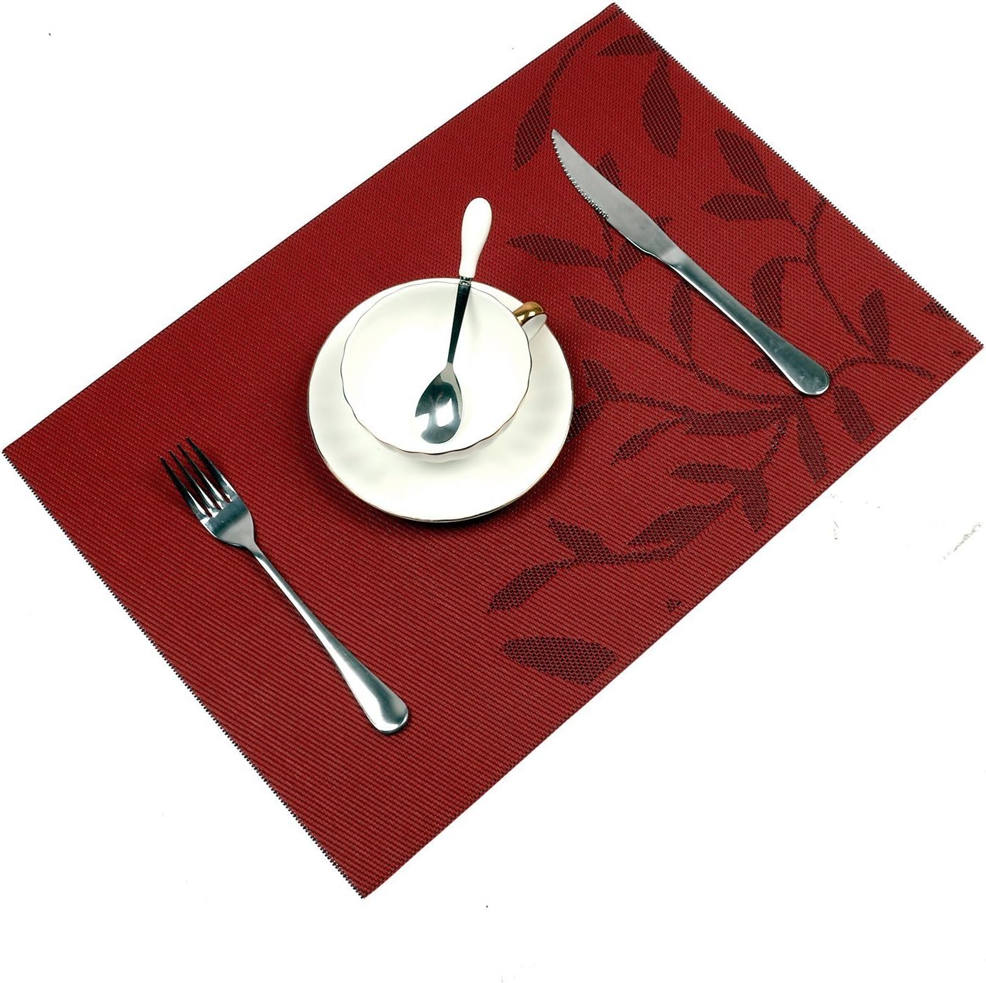 U’Artlines Place mats Heat Resistant Table Mats Non Slip PVC Woven