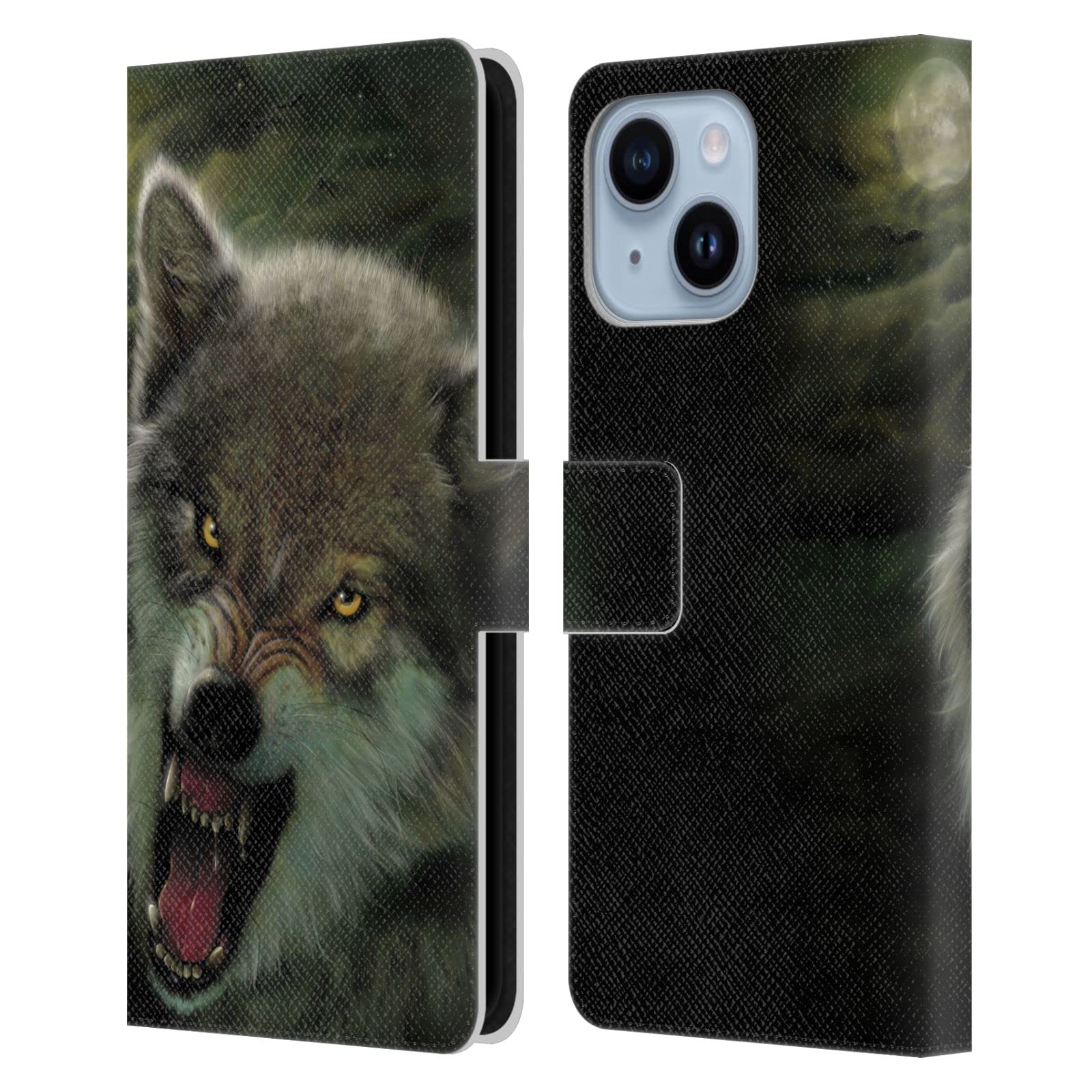 Coque portefeuille cuir iPhone 14 Plus design Vincent HIE