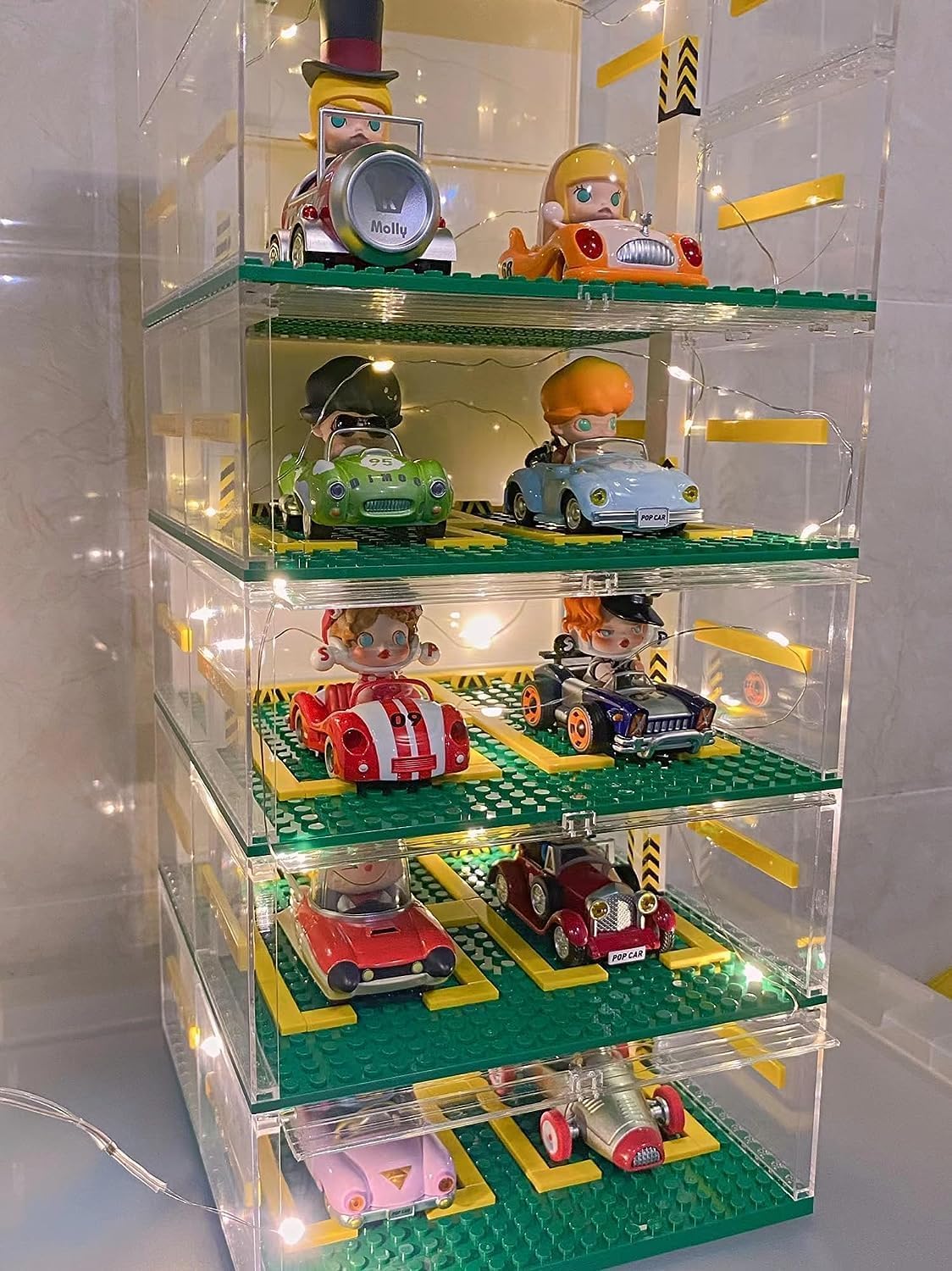 Garage pour Voitures Speed Champions, Vitrine à 3 Couches, Jeu de Construction Modulable avec Voitures de Sport - Ensemble Créatif 16+ Ans
