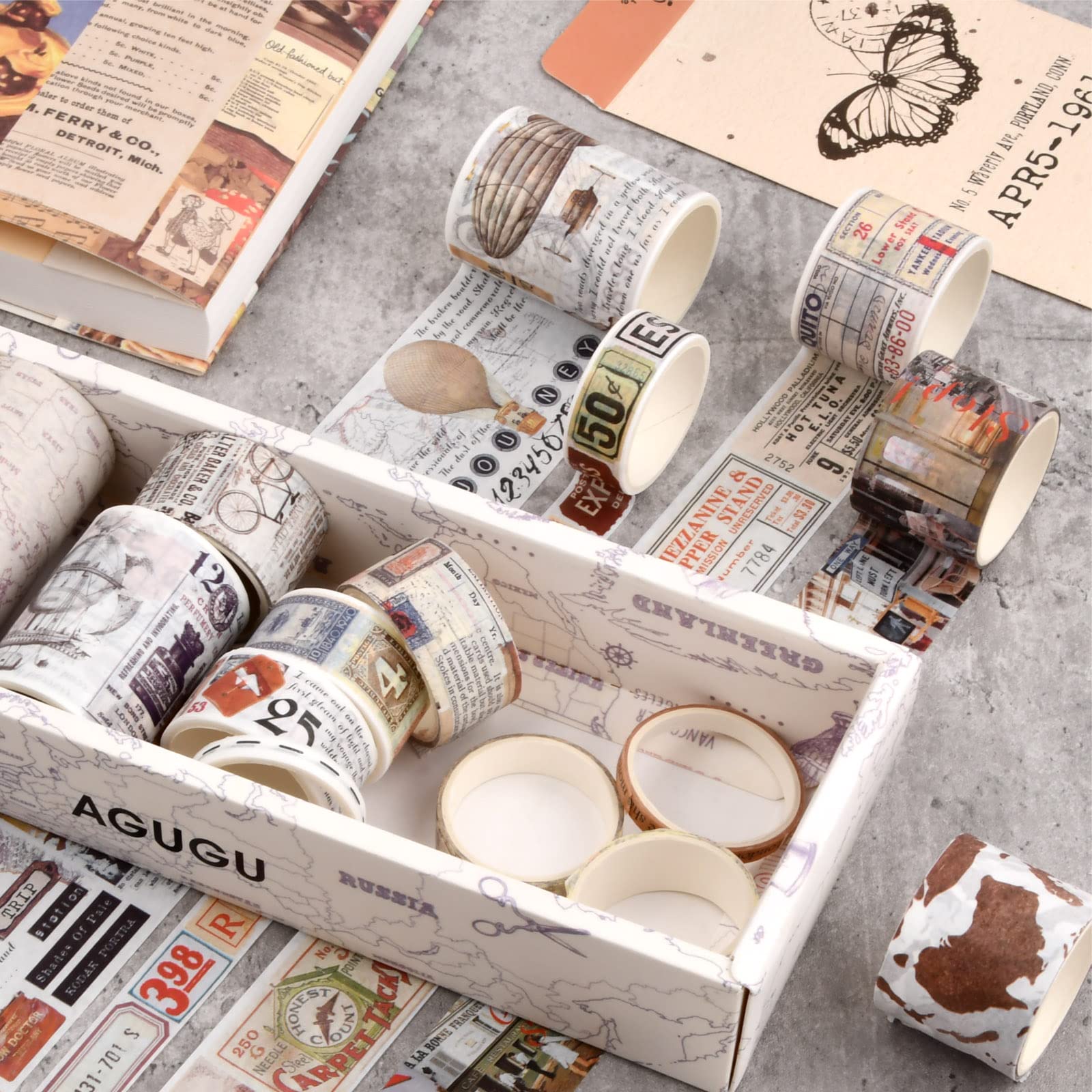 10 Rotoli Nastro Washi Floreale Vintage - Carta Adesiva Decorativa Per Scrapbooking E DIY - Foto 5