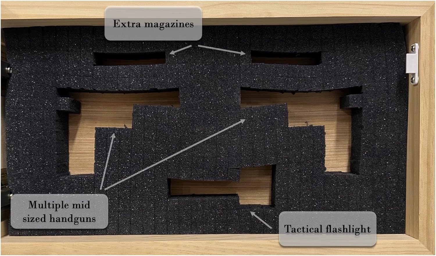 Bellewood Designs Midnight Wolf Hidden Gun Safe - Handcrafted Gun Concealment Decor - Hidden Gun Shelf with Magnetic Lock for Quick Access - Hidden Wall Safe for Secure Storage - Made in USA