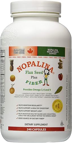 Nopalina Cápsulas de semillas de lino Plus 240 cápsulas