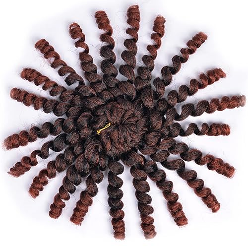 Miniatura 4 de Luoyudu Trenzas de ganchillo de 8 pulgadas rizo de varita jamaicana cabello de ganchillo ombré cabello de ganchillo jamaicano 282ozpieza trenzas de