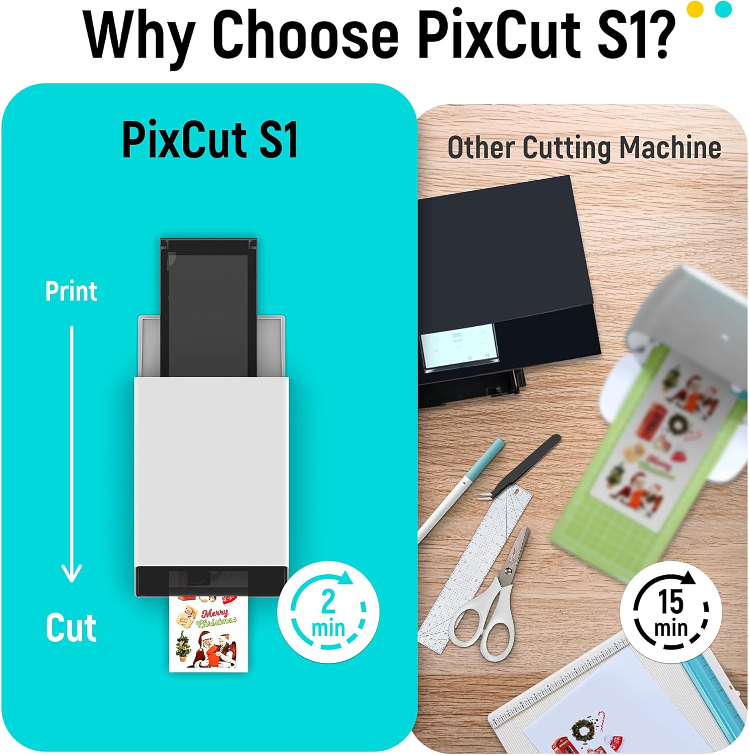 Liene PixCut S1 Photo Sticker Printer Creator Plus Pack - All-in-One Sticker Maker Machine for DIY Crafts, Custom Labels & Gifts, Thermal Dye-Sublimation, 300 DPI Prints, Precise AI Auto-Cutting - Image 3