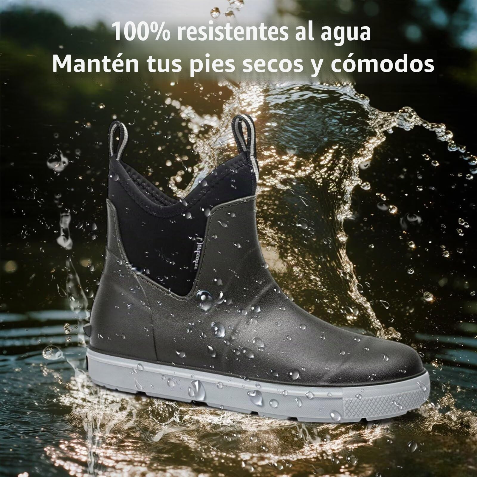 Botas de Agua Hombre Impermeables para Invierno Botas de Trabajo y Botines Antideslizantes Zapatos LluviaImpermeables Abrigados para Senderismo Jardinería Pesca