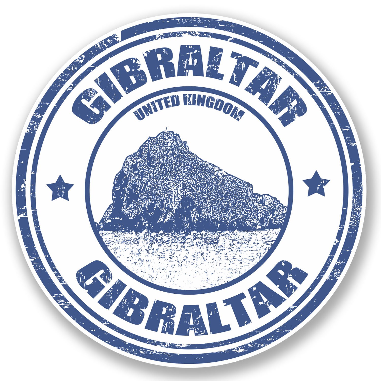 Destinationvinyl Multi 2 X Gibraltar Vinyl Sticker Bike Laptop Car Uk Luggage Travel Tag Fun #4712 (10Cm X 10Cm)