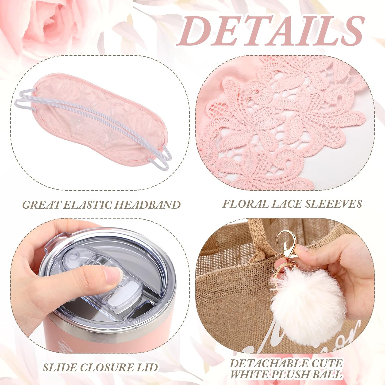 Handepo 5 Pcs Bride Robes for Wedding Day Set Bride to Be Gifts Bridal Shower Gifts Bridesmaid Robe with Slippers Tumbler