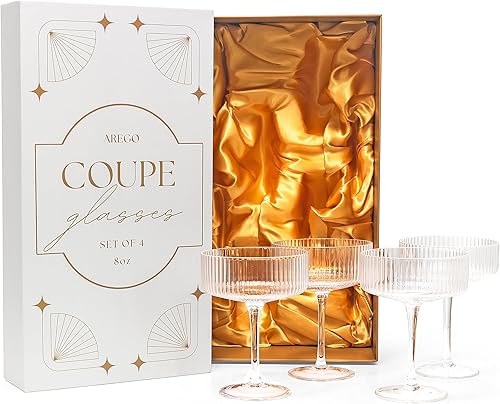 arego Gafas Art Deco Vintage Coupé  Juego de 4