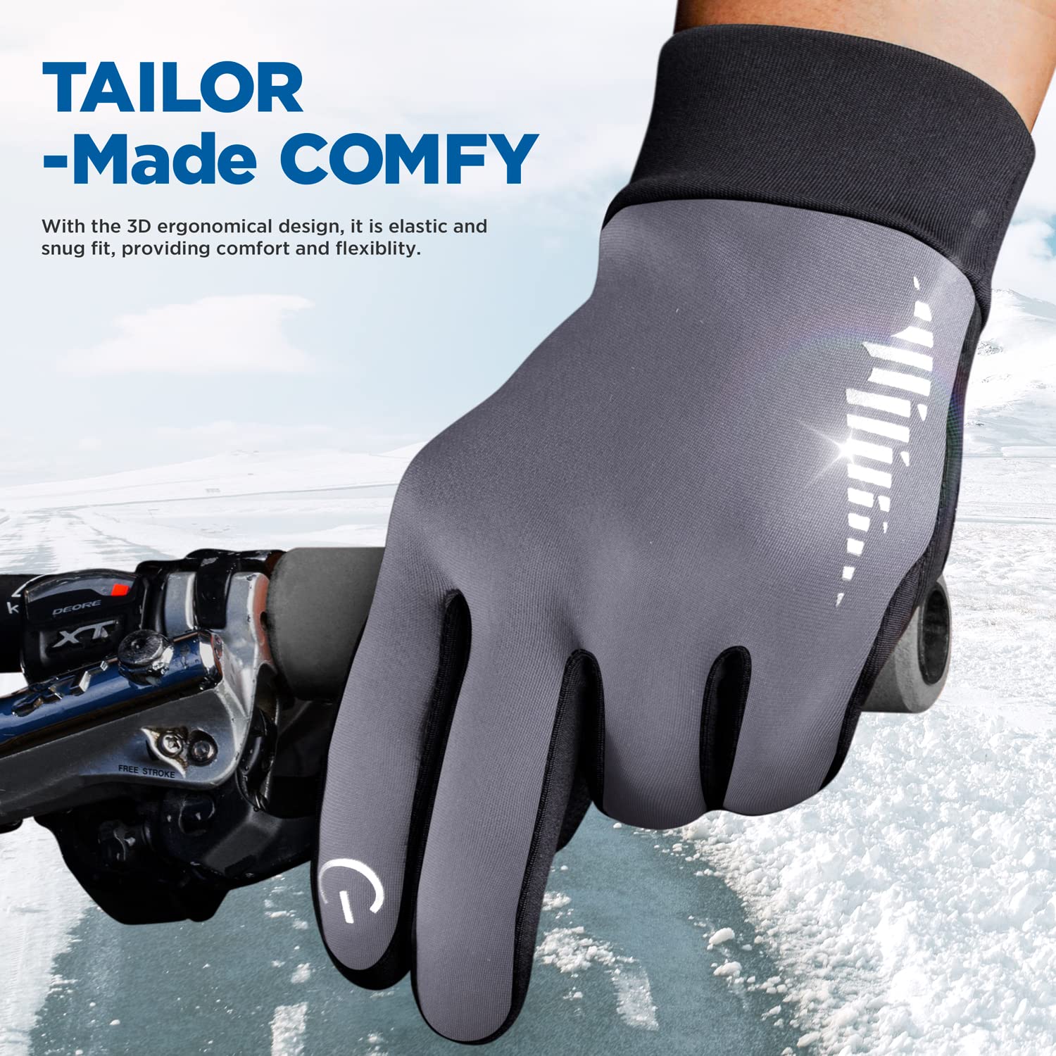 SIMARI Guanti termici invernali da uomo e donna, touch screen, antiscivolo, antivento, per guida, ciclismo, sci, lavoro, attività all'aperto SMRG102