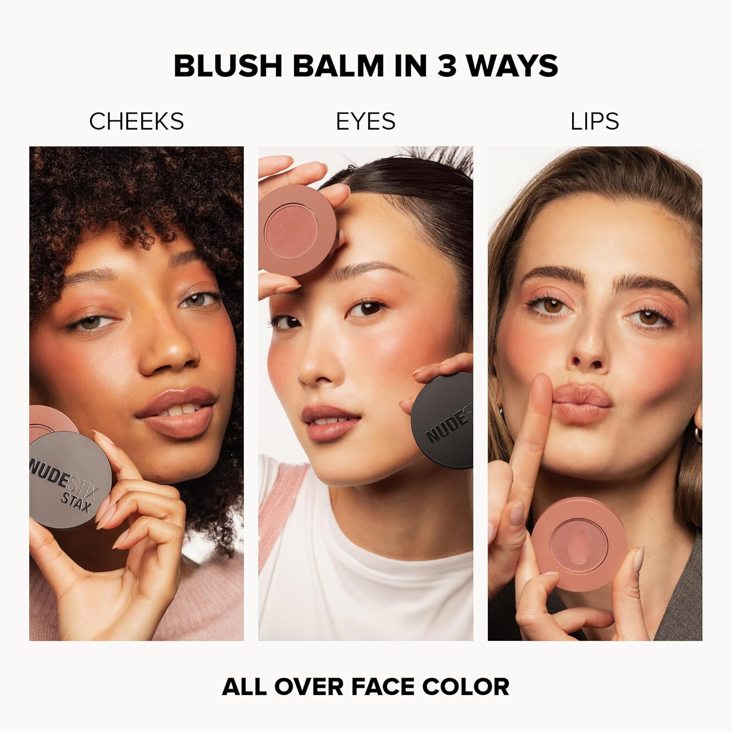 Nudestix STAX All Over Color Blush Balm – Multi-Use Cream Blush for Cheeks, Eyes & Lips with Soft Matte Finish - Image 7