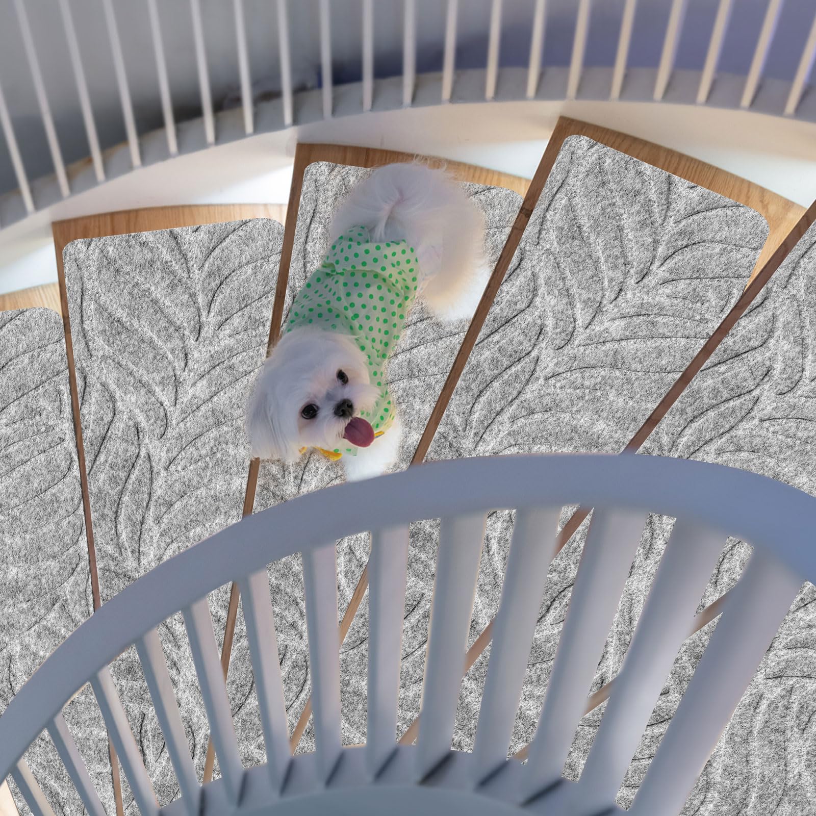 GSAFEME 15 PCS Stair Treads for Wooden Steps Indoor - Non-Slip Safety Carpet Stair Runners with Premium Grip (8" x 30") - Easy Installation - Stylish Design for Home Decor & Staircase Protection