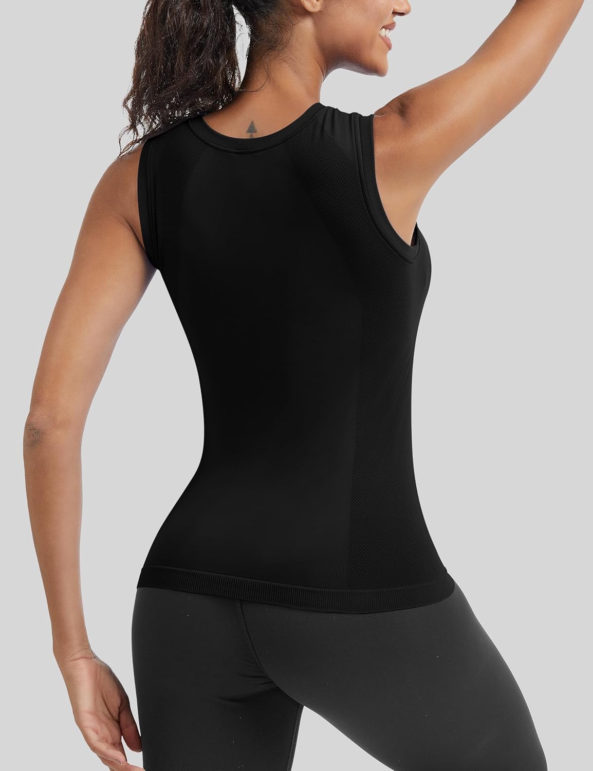 MathCat Women's Seamless Workout Tank Tops with Built in Bra, Sleeveless Padded Athletic Yoga Shirts for Daily Wear - Image 4