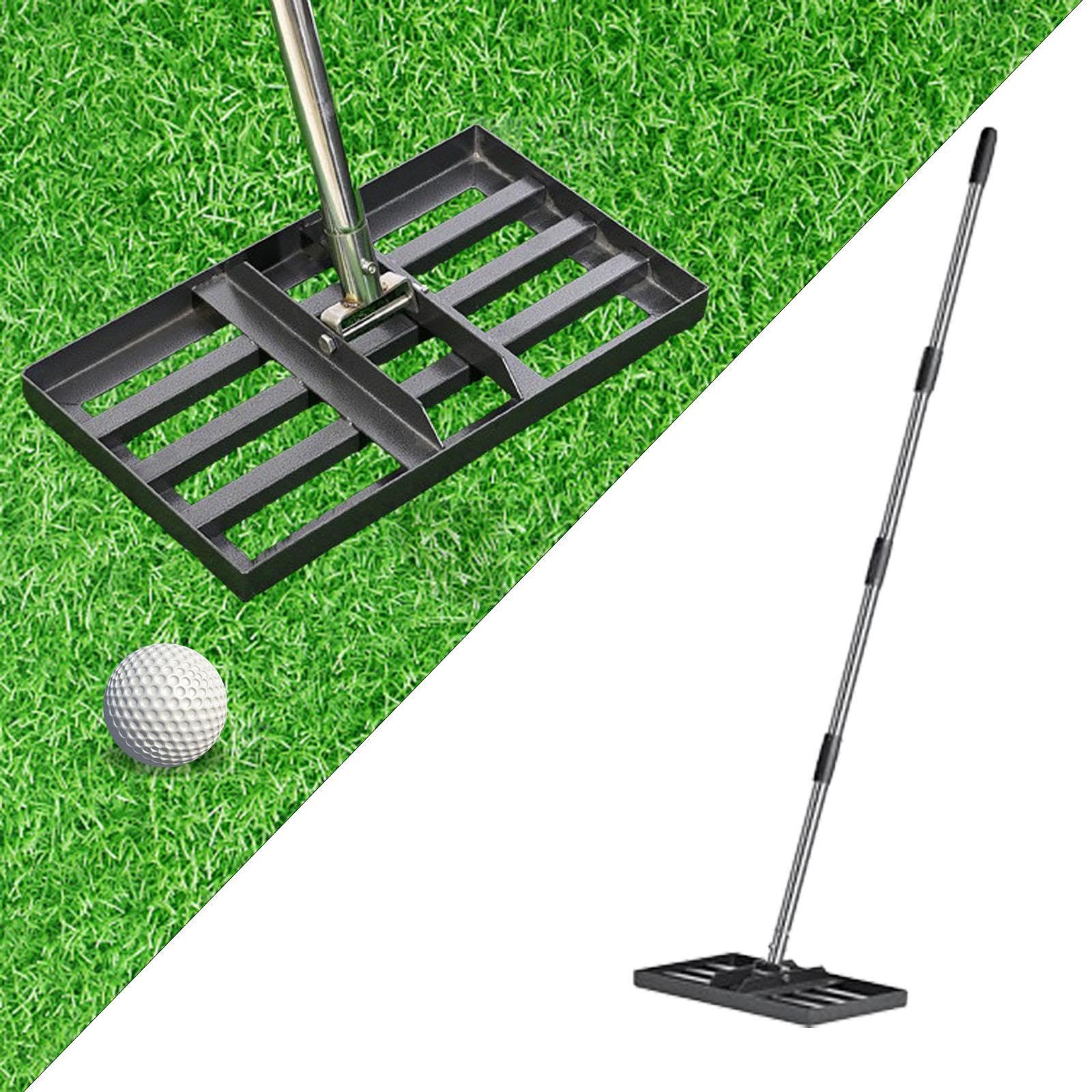 Strumento livellatore per campi da golf in acciaio inossidabile, facile da maneggiare, realizzato per un'eccellente manutenzione del prato e dei , Canna corta a 4 sezioni , 43.5x25 cm