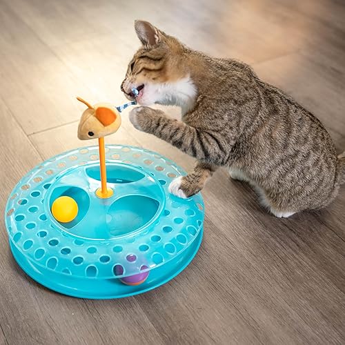 Miniatura 8 de Petstages - Juguete interactivo para gatos con hierba gatera Cheese Chase