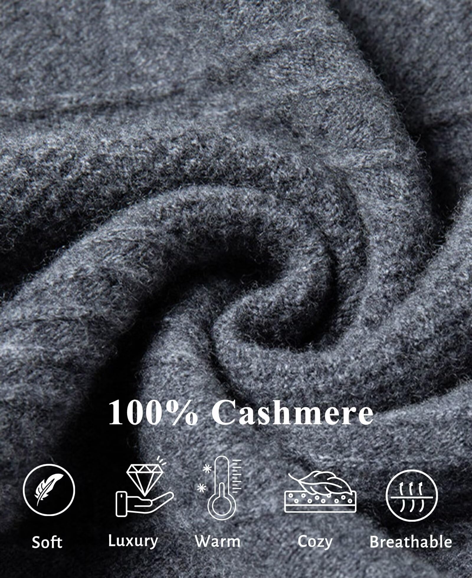 HNVAVQ Maglione 100% Cashmere Uomo Maglia Invernale