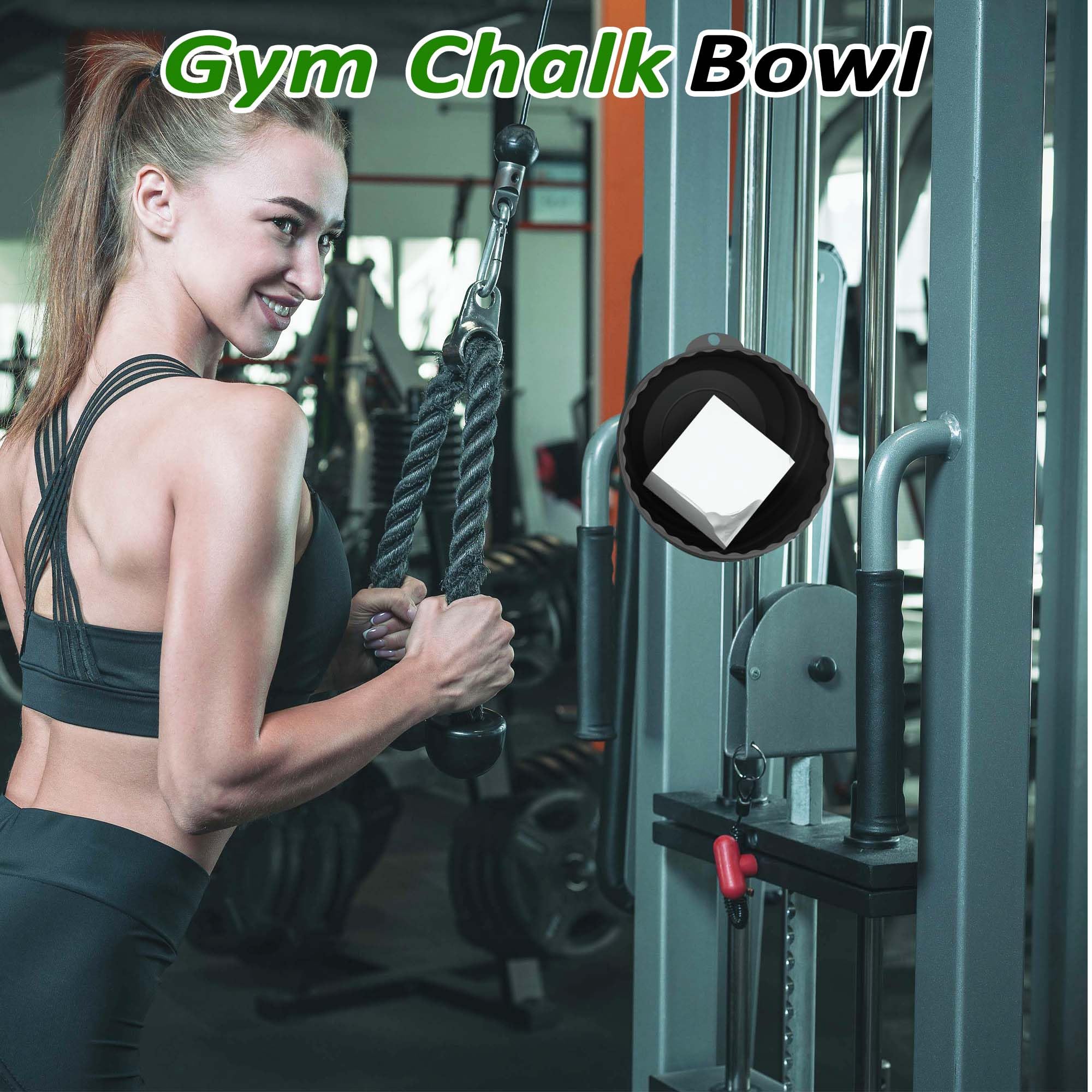 HAIRUNFU Gym Chalk Bowl Container Magnetic Chalk Holder Black