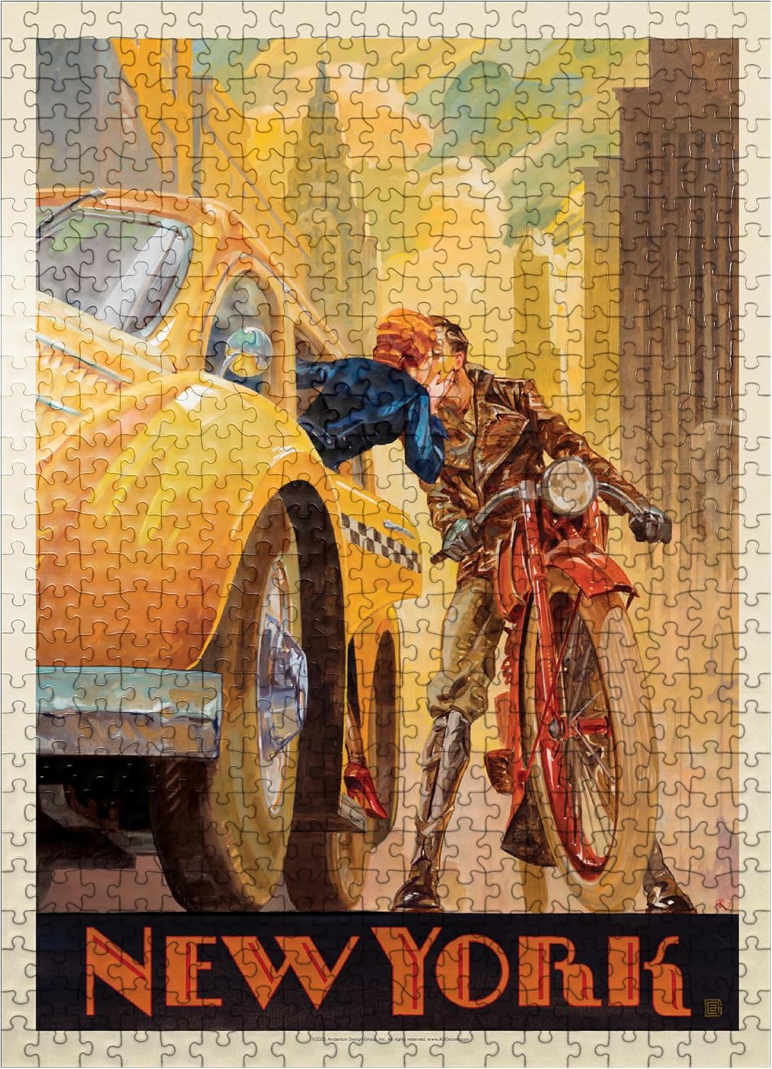 MyPuzzle New York Minute, Vintage Poster - Premium 100 Piece Jigsaw Puzzle for Adults
