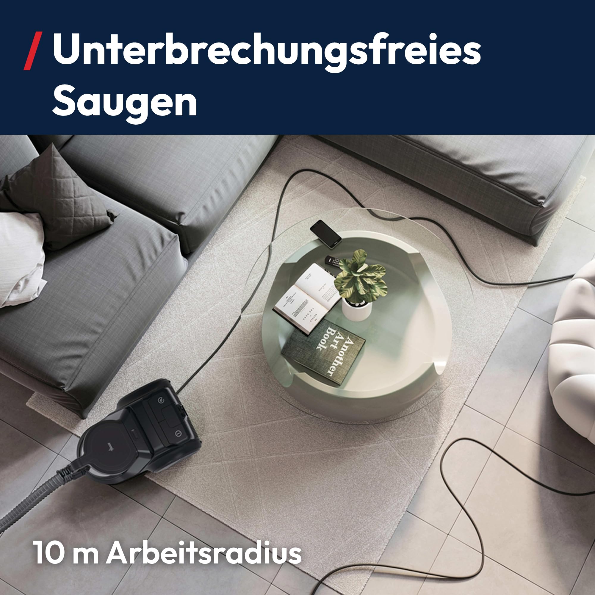 Hoover HP2 leistungsstarker Boden-Staubsauger ohne Beutel für Hartböden & Teppiche, Sauger, leicht & kompakt, EPA-Staubfilter, 2,5L Staubbehälter inkl. Zubehör, 850W, Staubsauger mit Kabel 10m
