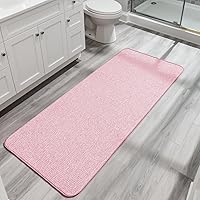 Vista 13 de Tapete de baño ultrafino, tapete de baño de goma para baño, antideslizante, secado rápido, lavable a máquina, pelo bajo, absorbente, ducha exterior