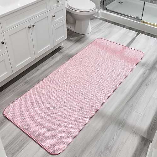 Miniatura 13 de Tapete de baño ultrafino, con base de goma, antideslizante, secado rápido, lavable a máquina, pelo bajo, absorbente, para ducha exterior, fregadero,