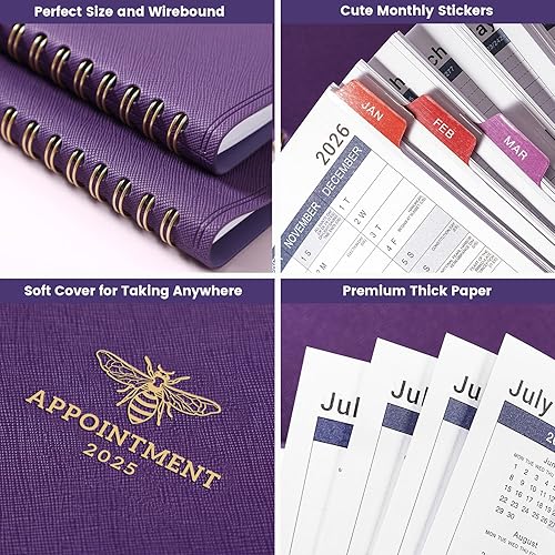 Miniatura 6 de Agenda de citas 2026, libro de citas semanal 2026, enero de 2026 a diciembre de 2026, 8.26 x 10.7 pulgadas, planificador diariopor hora,
