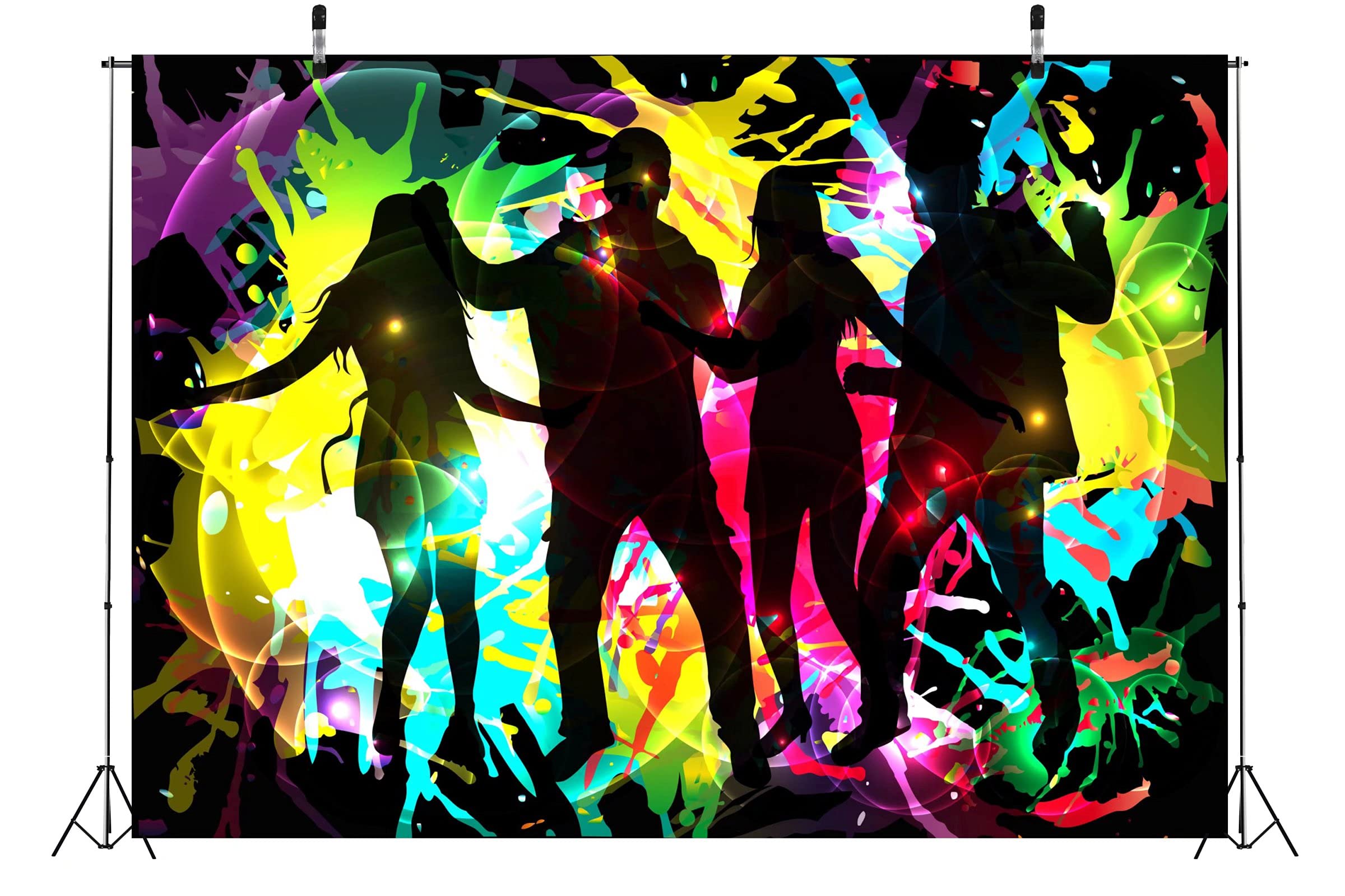 Toile De Fond Radio Rétro Années 70-90 - 200x140 Cm, Vinyle, Pour Photomaton, Fêtes Et Anniversaires