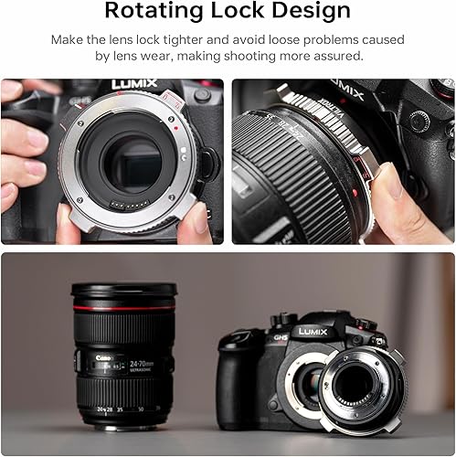 Miniatura 6 de VILTROX Adaptador de lente EF-M1 Pro, adaptador de montaje en anillo de enfoque automático, convertidor de lente con bloqueo de seguridad compatible