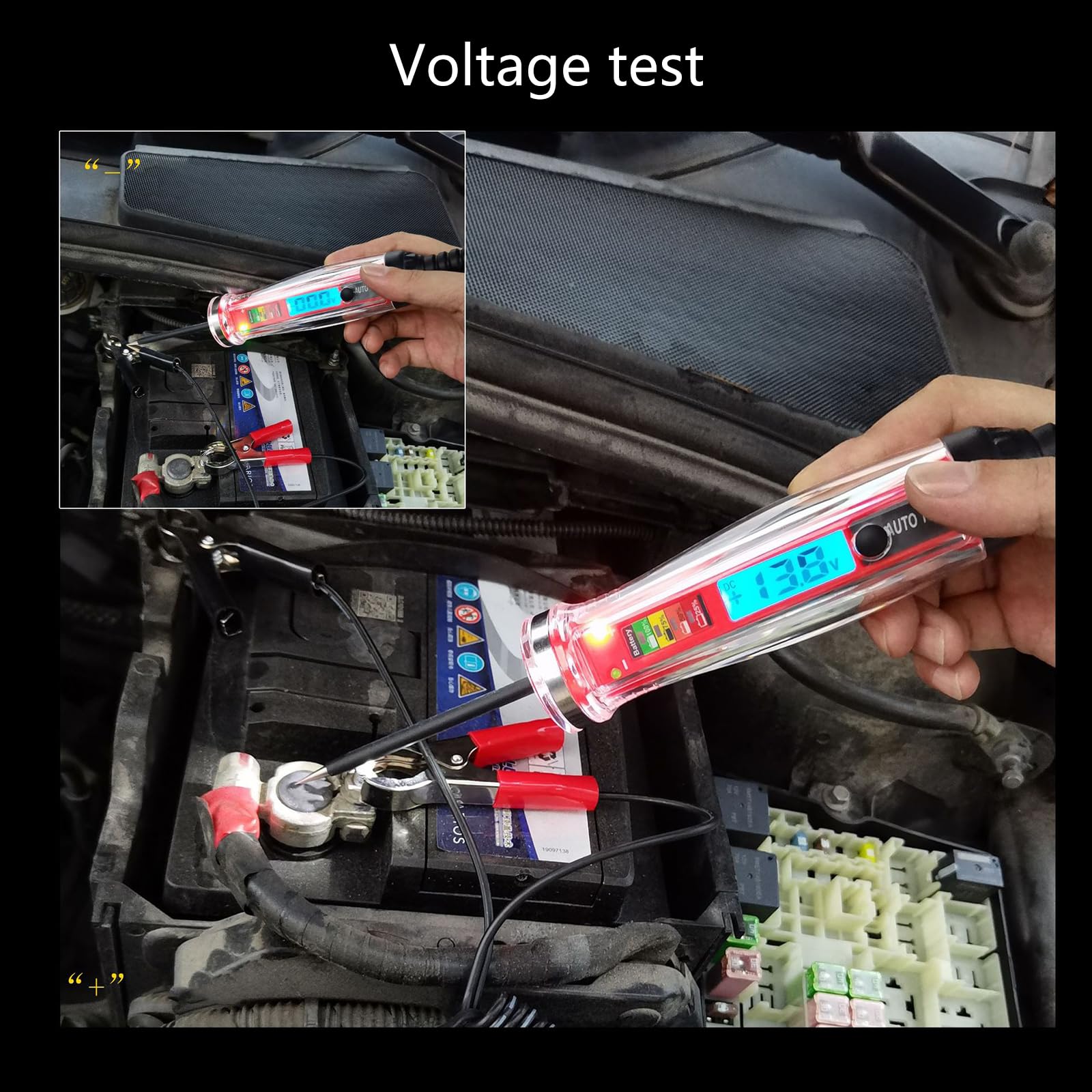 Circuito automobilistico tester batteria con filo a molla esteso Sonde diagnostiche automatiche Penna prova Tensioni per camion Strumento diagnostico per auto