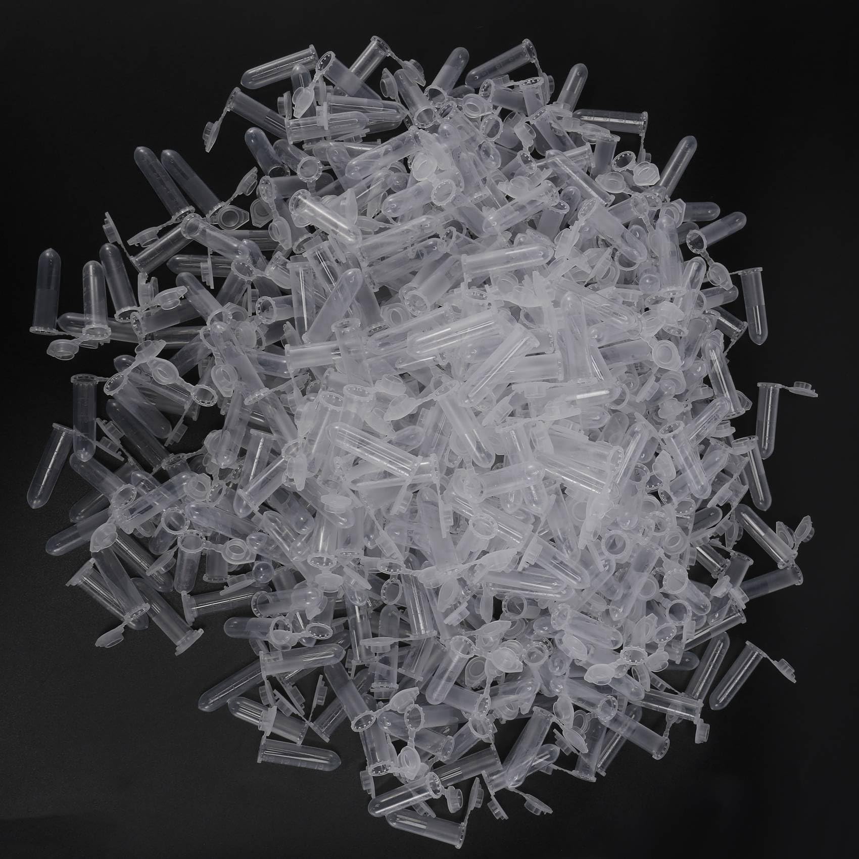 3000 Uds. Tubo de MicrocentríFuga de 2Ml, Tubo de Ensayo, Vial de PláStico Transparente, Contenedor de Viales, Tapa una PresióN para Almacenamiento de Muestras de Laboratorio