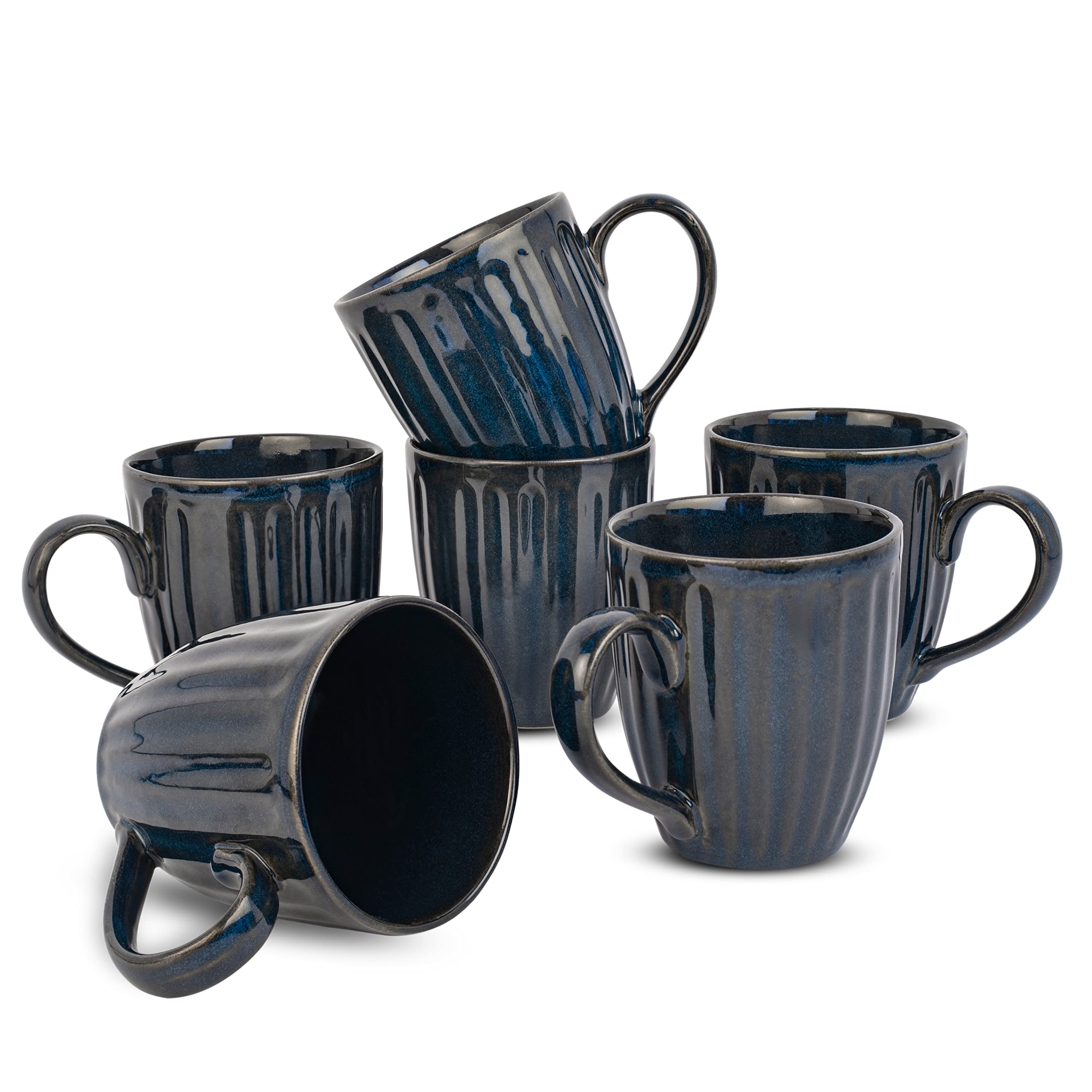 MRD Zone Exclusive Blue Ceramic Cofee Mugs Set, 250ML Each, Set of (6) Home/Kitchen, Showpiece, Decoration